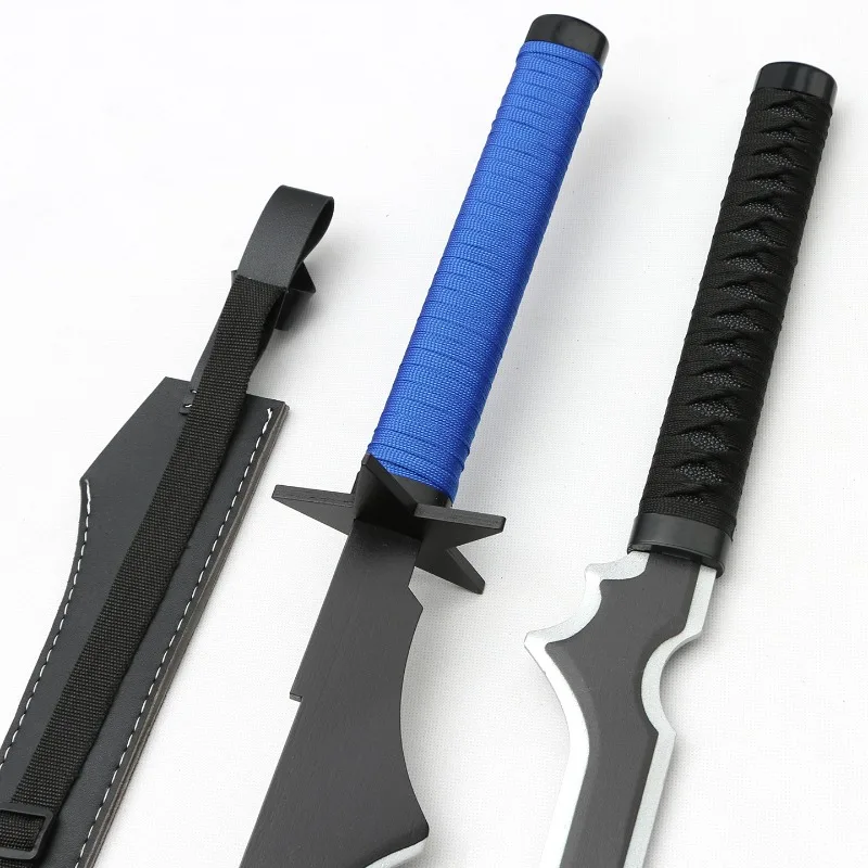 98cm/35.58in Black Rock Sword Bamboo Katana  Anime Peripherals Cosplay Model Props Practice Ornaments Holiday Gift Table Crafts