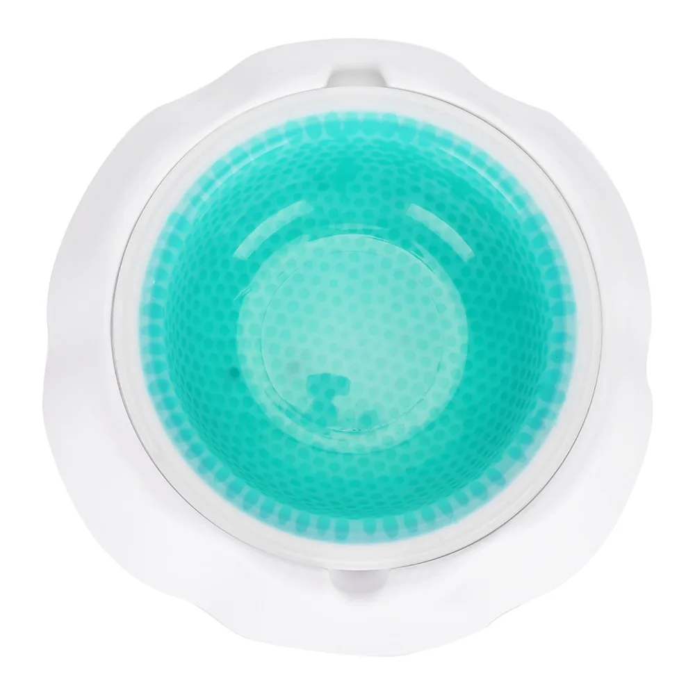 Double Wall Cooling Pet Bowl Internal Cold Retaining Filler Smooth Surface Chilled Cat Dish Light Weight Round Shape