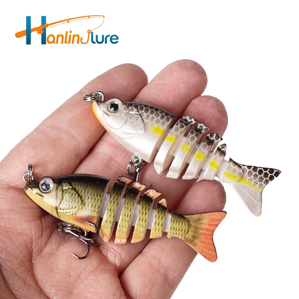 Mini Multi Jointed 6cm/4.7g Wobbler 6 Segments Swimbait Artificial Fishing Lure Lifelike Crankbaits Hard Bait Fishing Tools