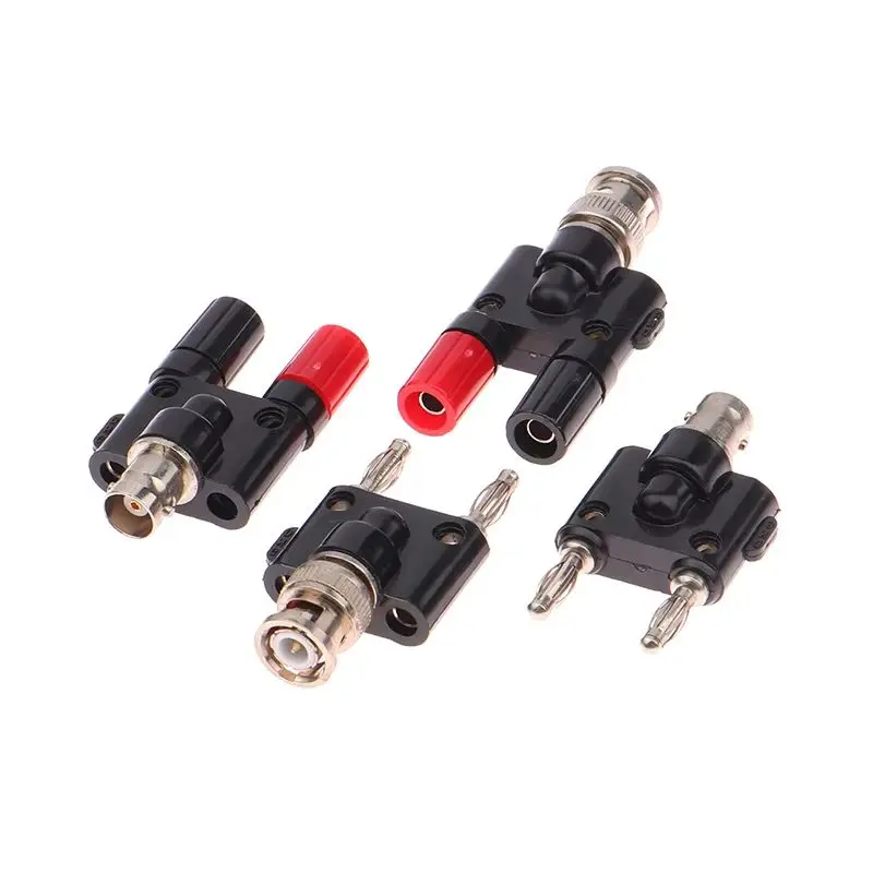 1Pc Adapter BNC To Banana Male Plug & Female Jack Banana Female Jack Socket Binding Post RF Coax Coaxial Splitter Converter