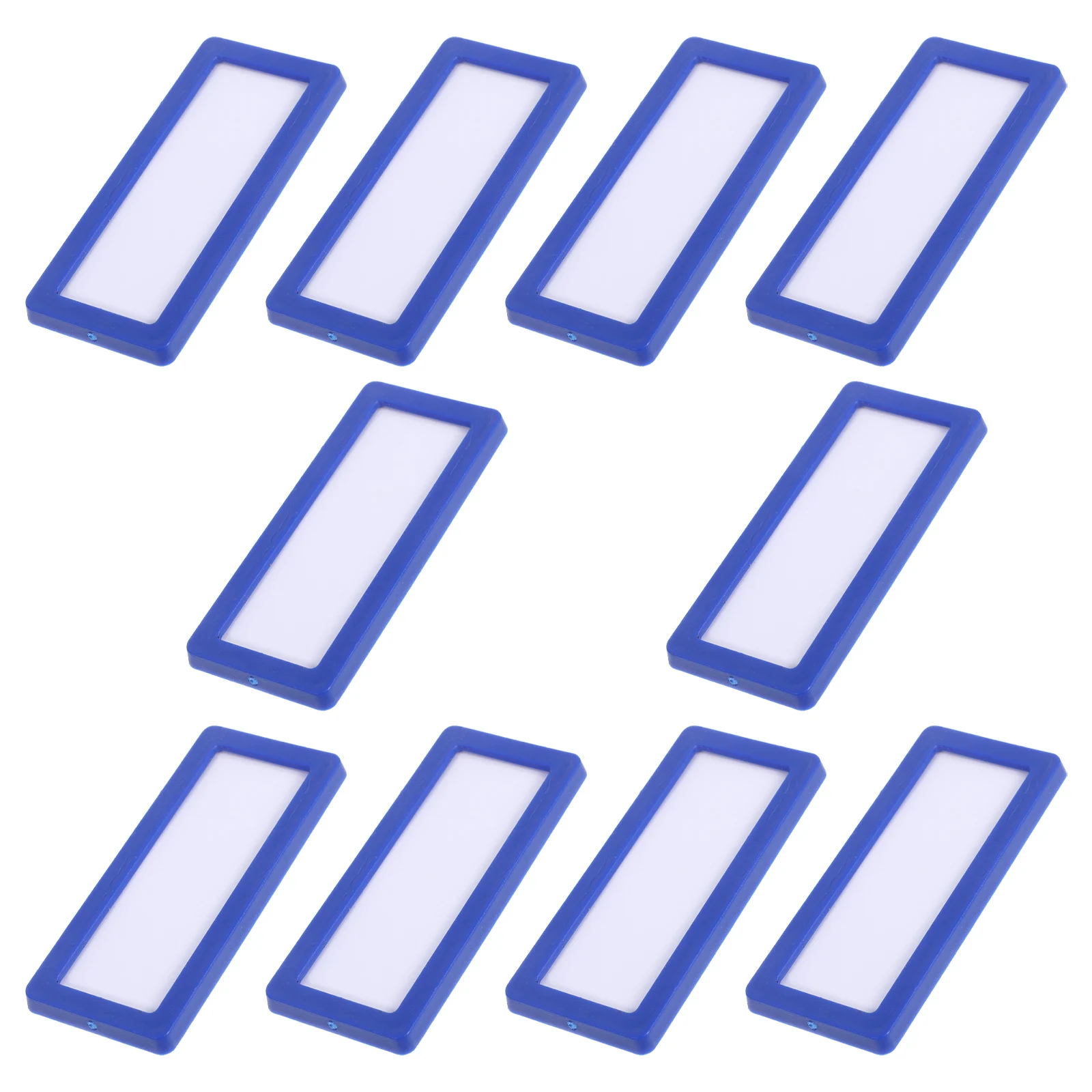 

10 Pcs Office File Tag Folder Business Card Pockets Label Strips Index Sleeves Binder Labels Blank Name Badges Bookshelf