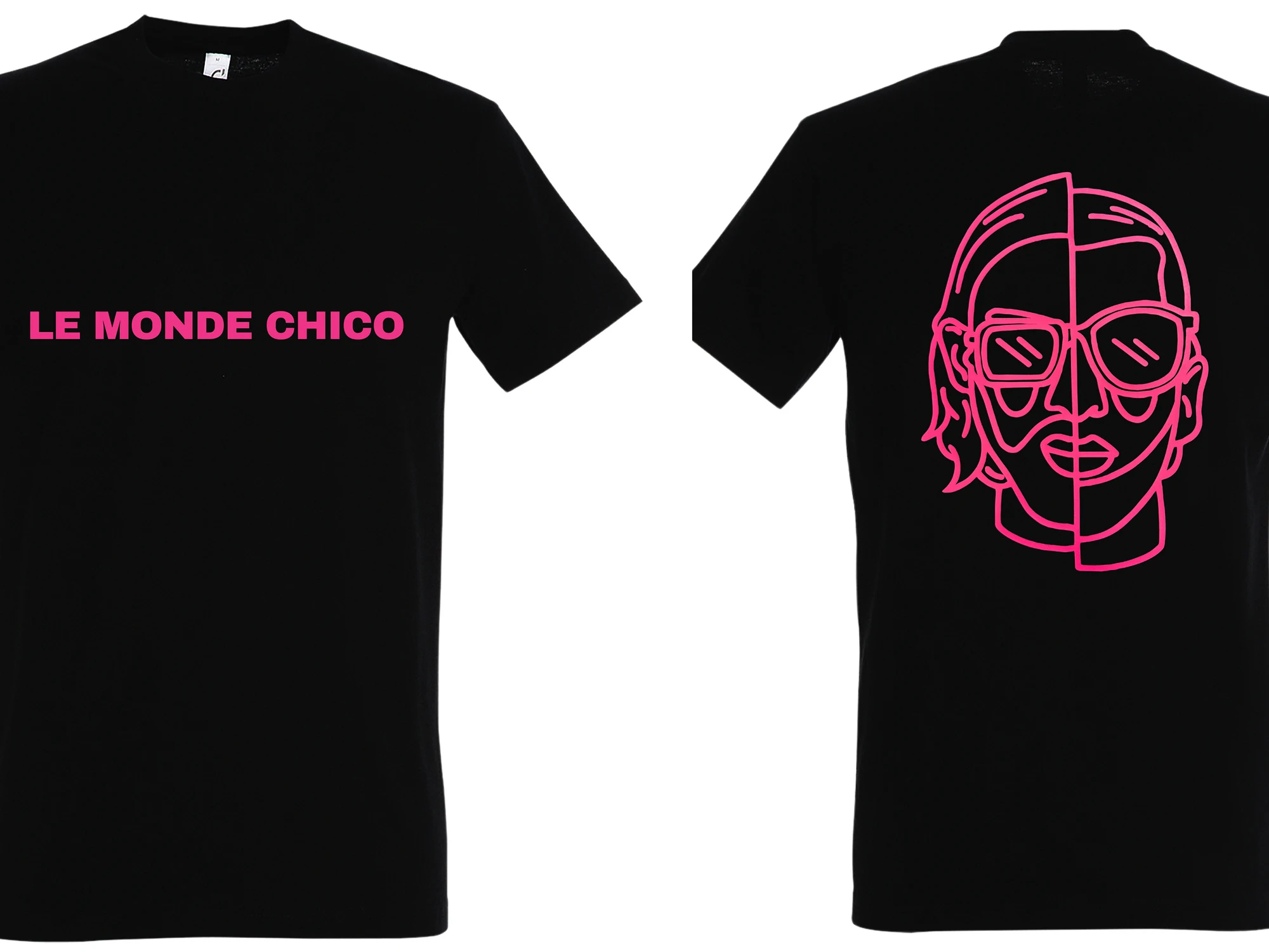 Le Monde Chico تي شيرت مطبوع الرجال الصيف موضة شخصية الشارع قصيرة الأكمام القطن فضفاض طاقم الرقبة المرأة تي شيرت