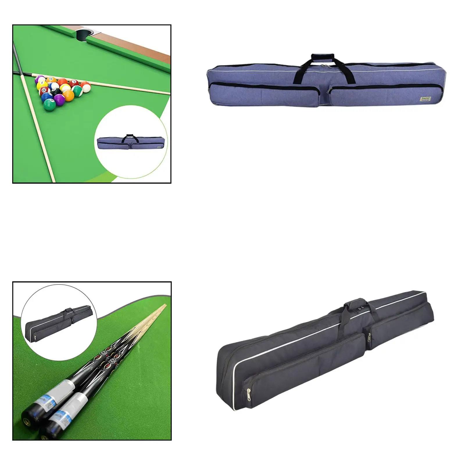 

Чехол для бильярдного кия 1/2 Сумка для бильярдного кия Защитный чехол Защитный чехол для бильярдного кия Компактный чехол для 9-болового бильярдного кия Оксфордская ткань 3x4