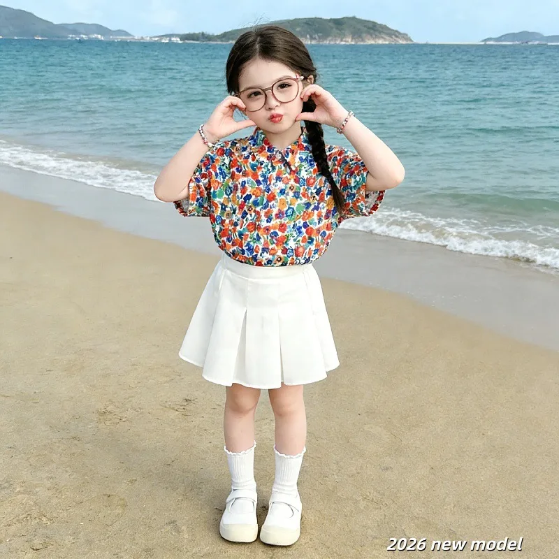 Children's Performance Costume Chorus Cheerleading Short Sleeve Shirt Dance Performance Costume  Clothing T-Shirt