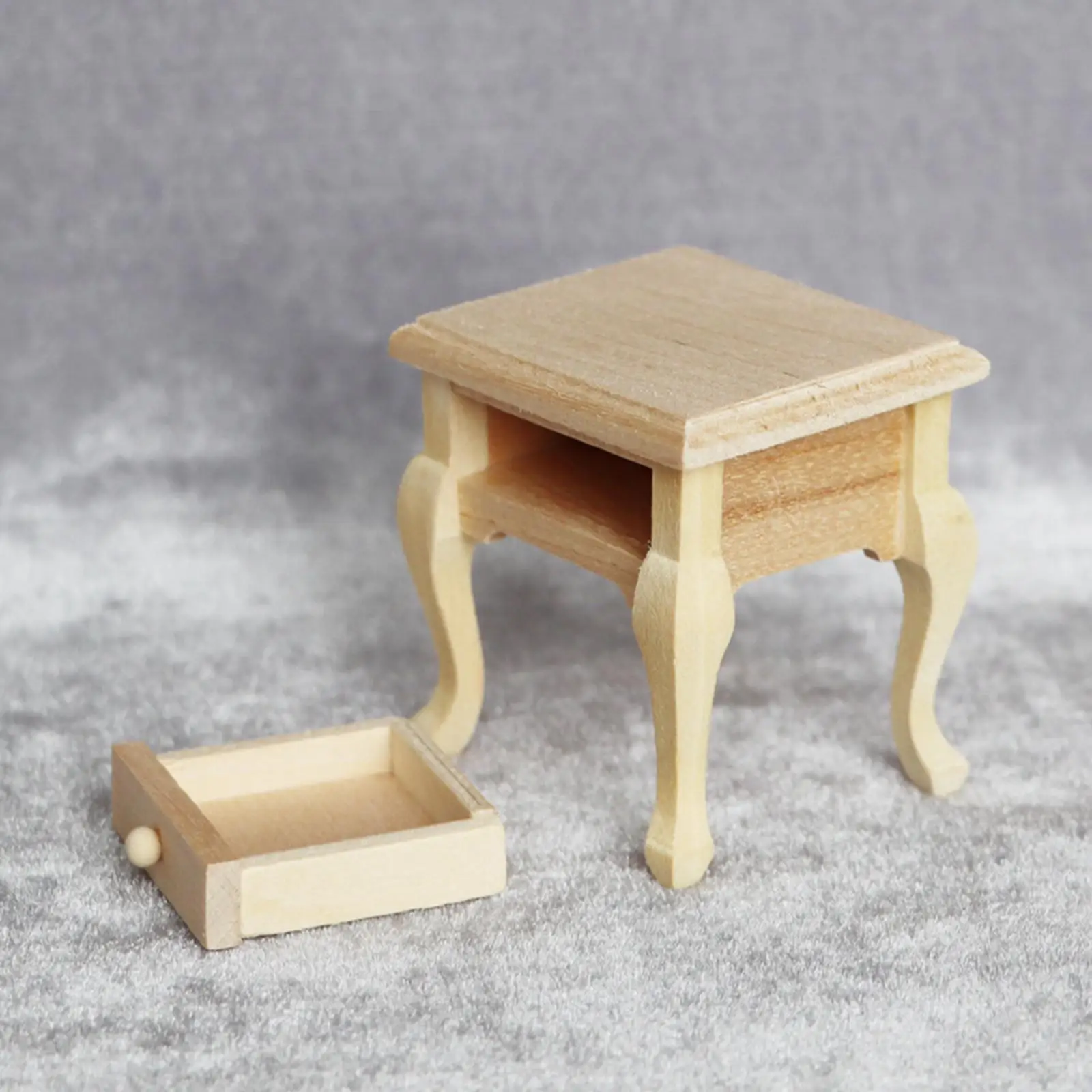 Mini Nhà Búp Bê Đồ Nội Thất Trang Trí Gỗ 1:12 NightStand Đầu Giường Để Dollhouses Đời Cảnh Giả Vờ Chơi Đồ Chơi Tự Làm Fitments