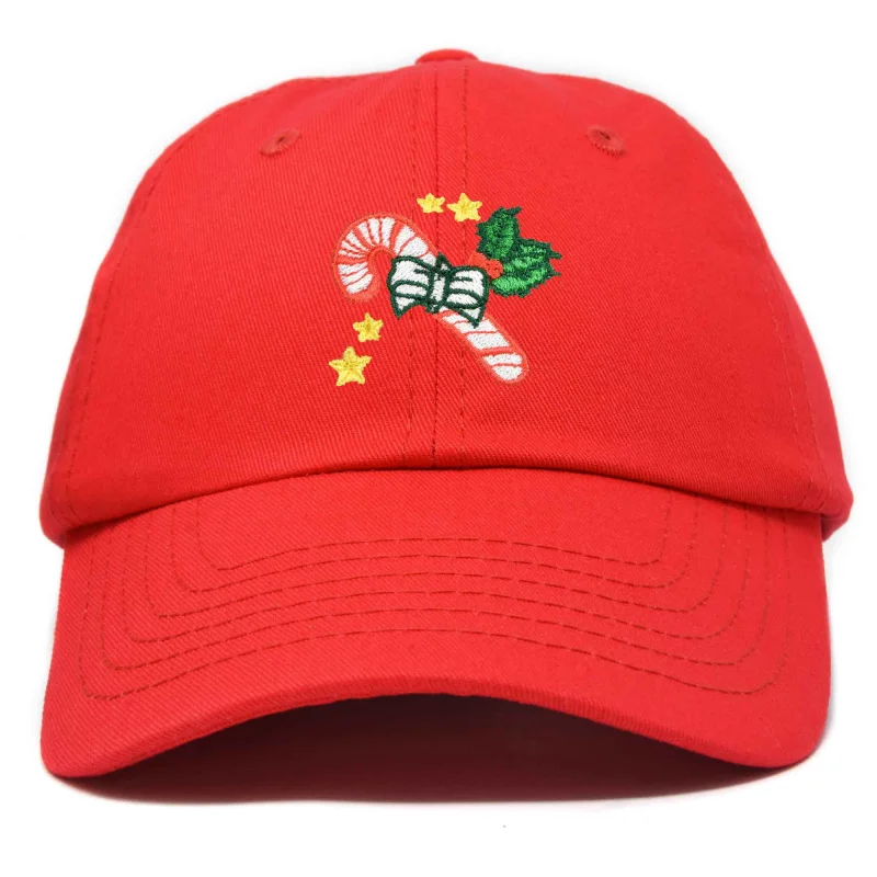 

Christmas Candy Vine Men's and Women's Sports Leisure Fashion Red Embroidered Baseball Hat