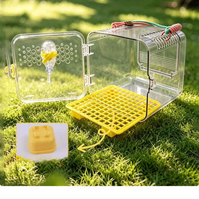Parrot Travel Cage Portable Outdoor Carry Bag for Budgie Peony Viewing Handheld Bird Cage Bird Cage Cover Bird Cage Bird Hammock - view 5
