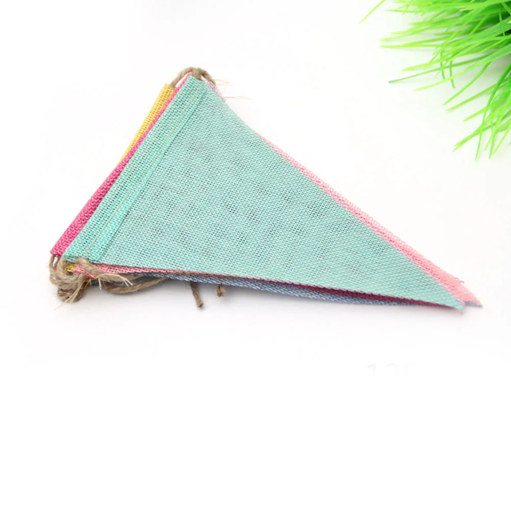 

5 Sets Flag Banner Decorations Bunting Decorate Blank Party Supplies Linen Pennant Colorful
