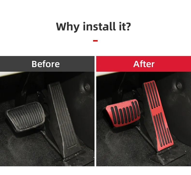 Für Kia Carnival Sedona KA4 2020 ~ 2025 Auto Gaspedal Bremspedal Rest Fuß Pedale Abdeckung Direkt Installieren Nicht-slip Matte Zubehör – Detail 2