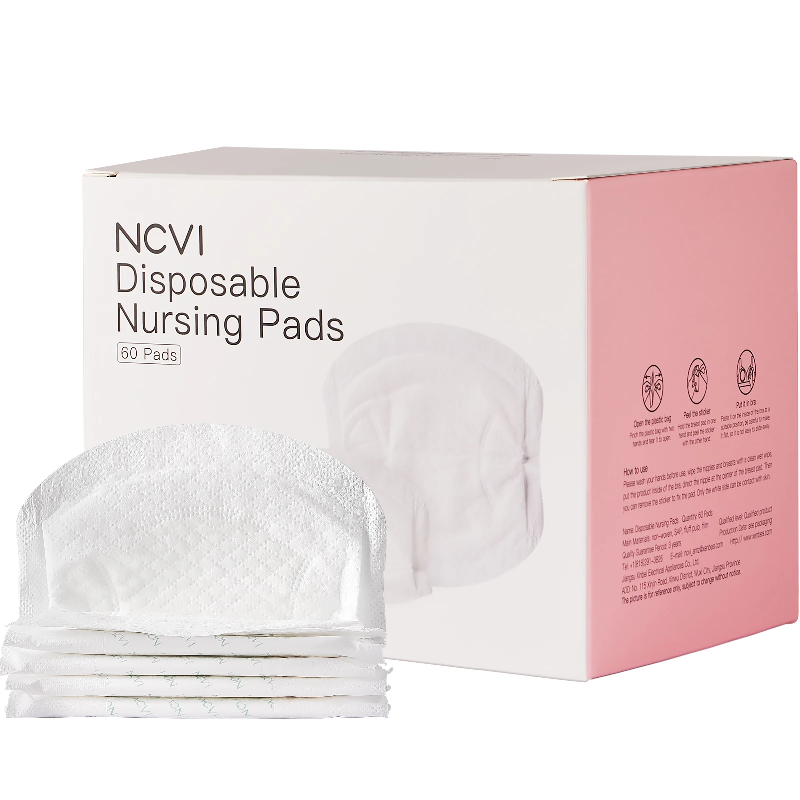 NCVI Disposable Nursing Breast Pads for Women -Ultra Thin Breastfeeding Milk Pads (6/100/120 Counts)