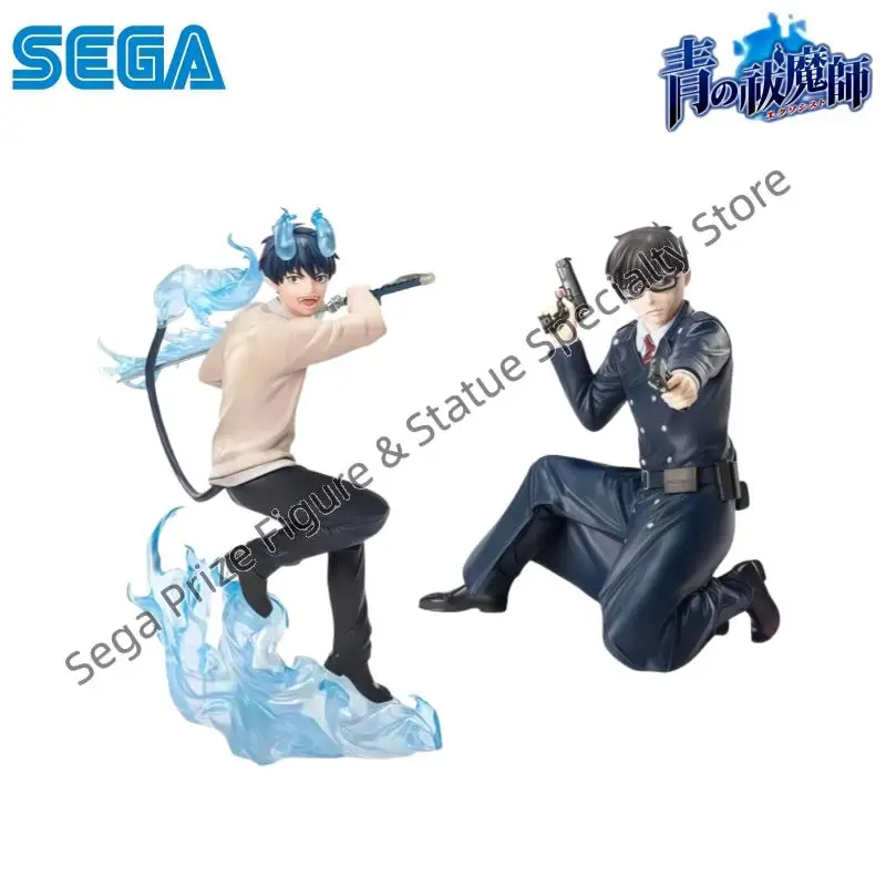 Figura de acción original de personajes de anime Blue Exorcist Okumura Rin y Okumura Yukio, de Sega, en caja original, disponible en stock.