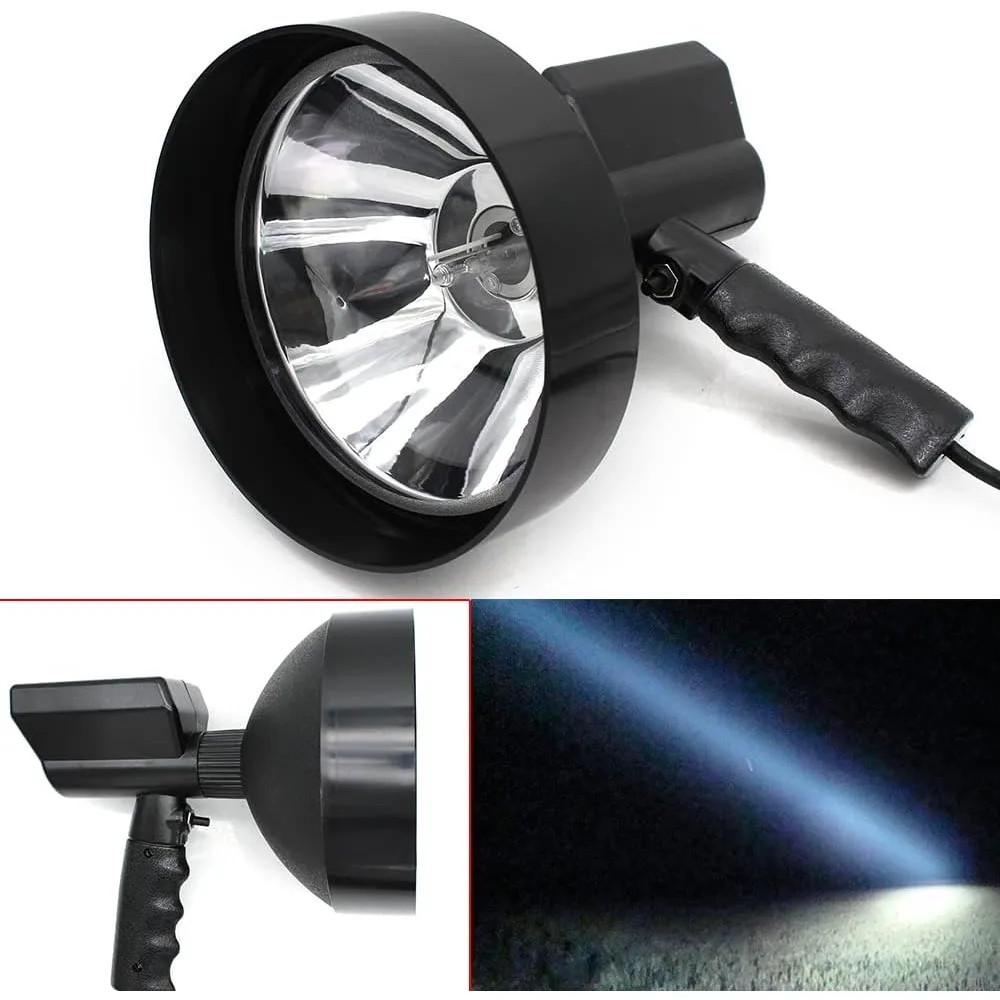 8000LM HID Xenon Flashligh Handheld Hunting Spotlight Spot Light Spotlights Long Range for Camping Boating Farming Fishing