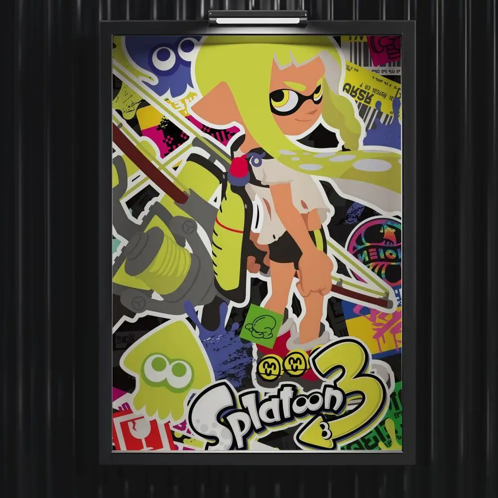 S-Splatoon 3 cartel música caliente álbum cartel estrella Hip Hop sala de estar lienzo pintura arte pared del hogar
