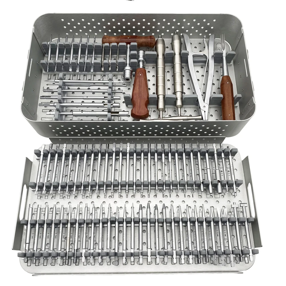QSWTITAN Broken Screw Removal Instrument Kit 80Pcs Set Veterinary Orthopedic Surgical Screwdriver Kit For Pet