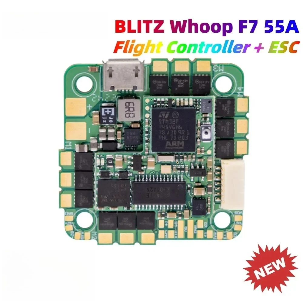 iFlight BLITZ Whoop F7 2-6S 55A AIO Board Flight Controller/ESC with 25.5*25.5mm Mounting pattern for FPV Racing