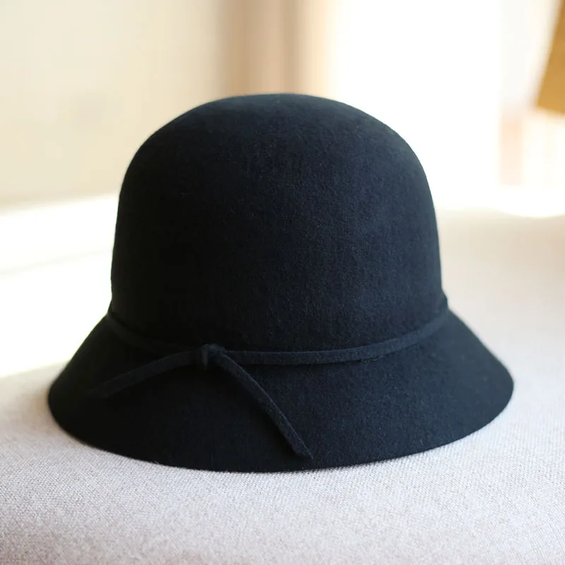 Women's Autumn and Winter Wool Elegant Simple Foldable Small Fedoras