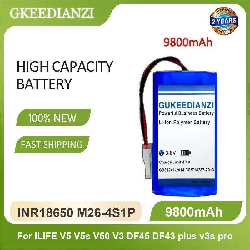 Battery For ILIFE V5 V5s V50 V3 DF45 DF43 plus v3s pro Robot Vacuum Cleaner