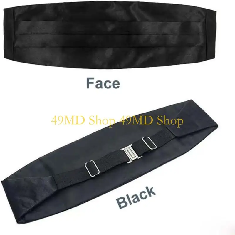 49MD 3in1 Necktie Set with Pocket Squares Cummerbund Formal Occasion Evening Dress Men Tuxedo Tie Set Wedding Accessories