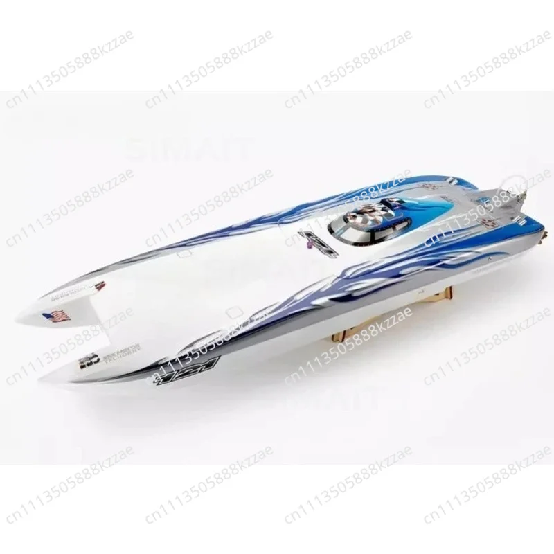 For TFL Blue-White 1133 Pagani Zonda Fiberglass Catamaran RC Racing Boat, Twin 4082 Motor 160A ESC, Speed Up to 100KM/H