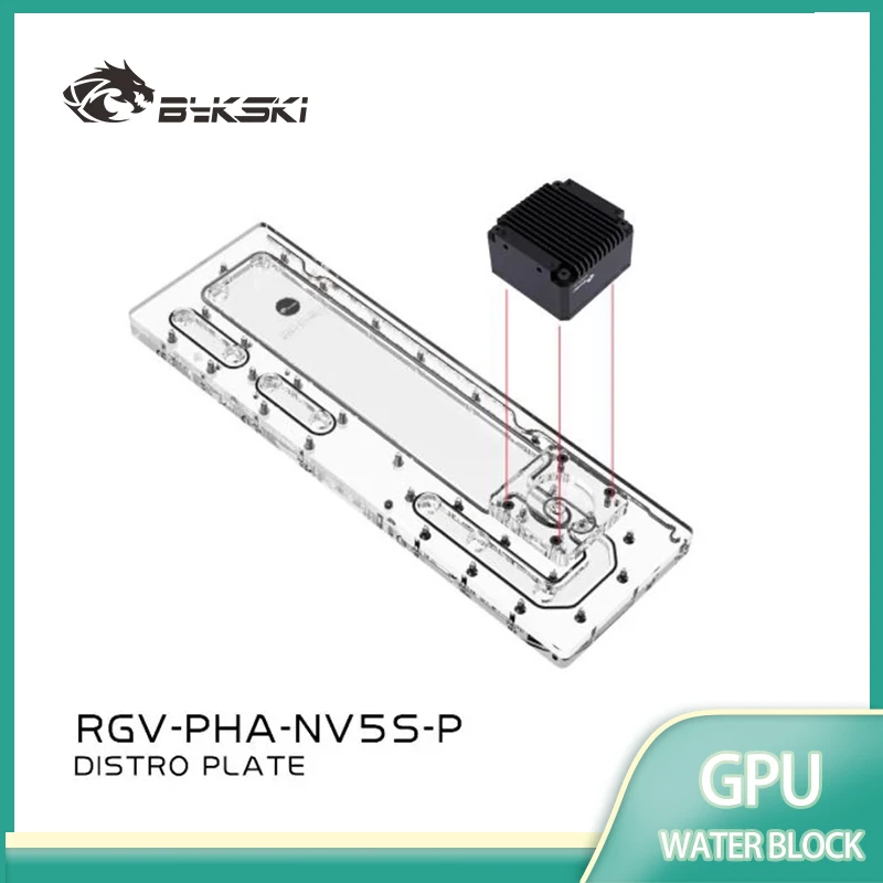 BYKSKI RGV-PHA-NV5S-P Acrylic Distro Plate Use for PHANTEKS NV5S Computer Case Water Cooling Replace Reservoirs Support DDC Pump