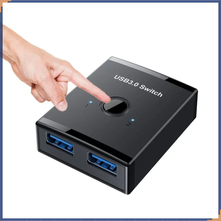 

USB-переключатель 3.0 1x2/2x1, двунаправленный USB-концентратор, удлинитель USB 3.0, контроллер для совместного использования данных для ПК, компьютеров и ноутбуков