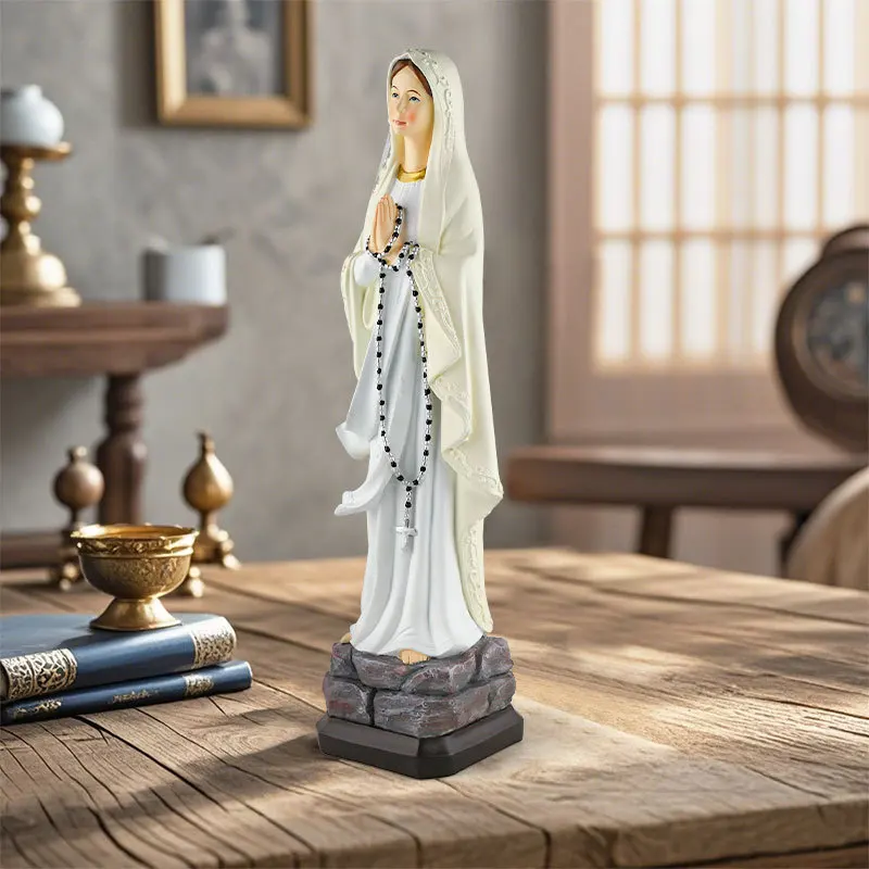 Statue of Our Lady of Mary, religious resin decoration, indoor tabletop crafts, character decoration