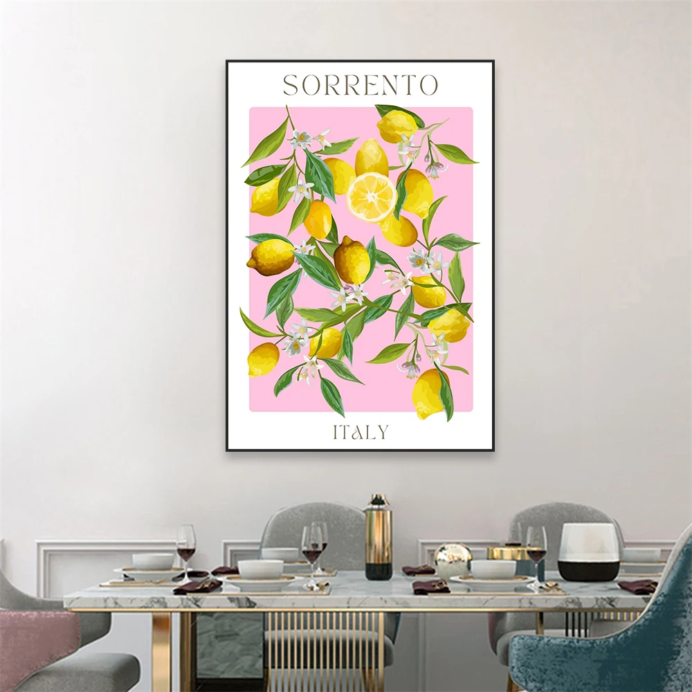 ملصق فني جداري كلاسيكي مطبوع في سوق الفاكهة ، لوحة قماش سورينتو ، إيطاليا ، إسبانيا ، الطعام ، المنزل ، المطبخ ، ديكور غرفة الطعام #4