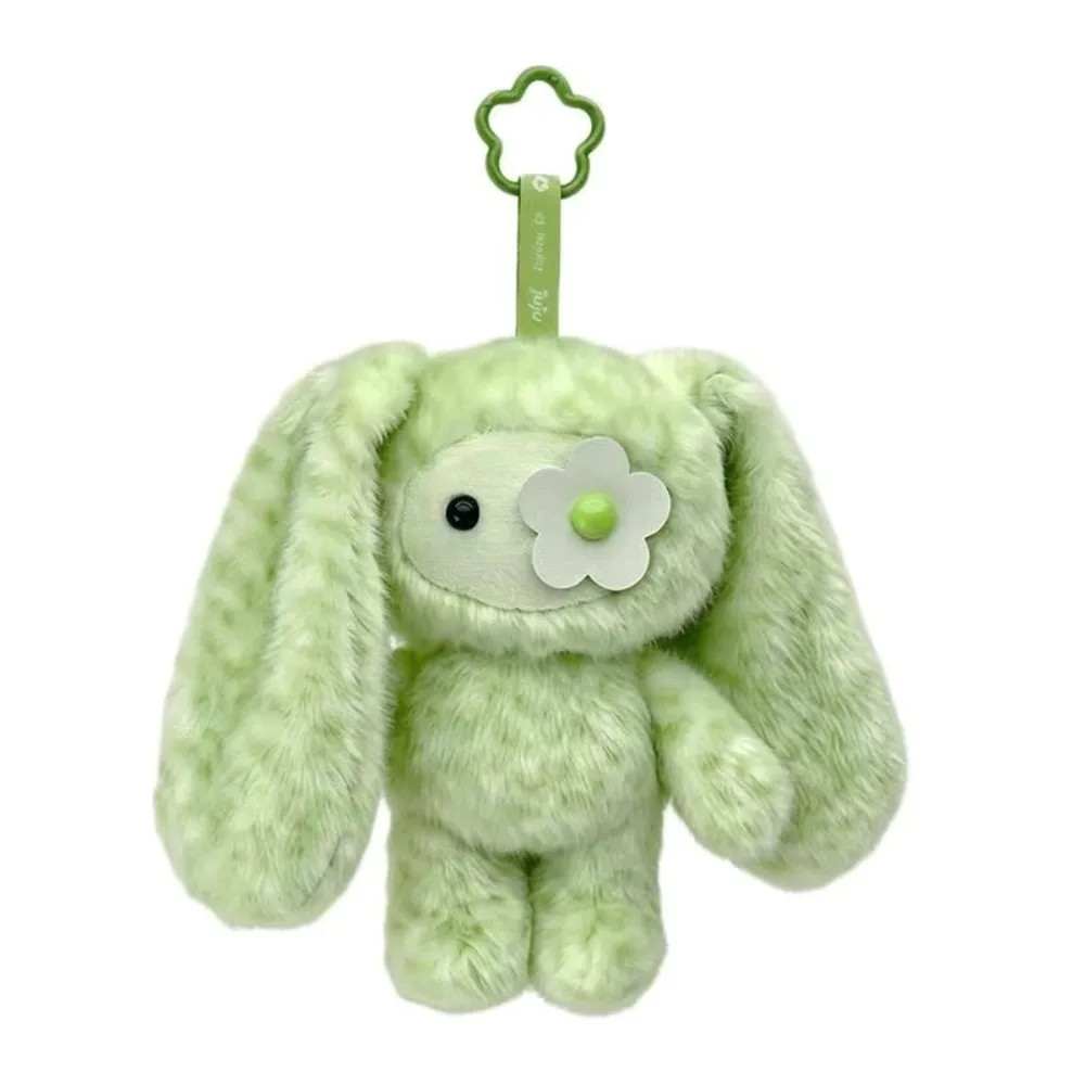 Niedlicher Juju-Kaninchen-Plüsch-Schlüsselanhänger, Blumenauge-Häschen, Stoffpuppe, Kawaii Langohren-Tierchen, Taschenanhänger, Autoschlüsselanhänger, Spielzeug, Geschenk für Mädchen – Detail 19