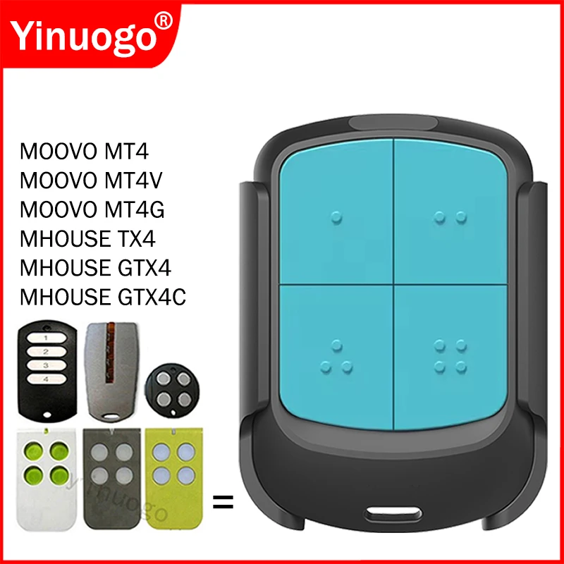 

Programming For MHOUSE GTX4 TX4 GTX4C MT4 MT4V MT4G Garage Door Electric Gate Remote Control 433.92MHz Rolling Code
