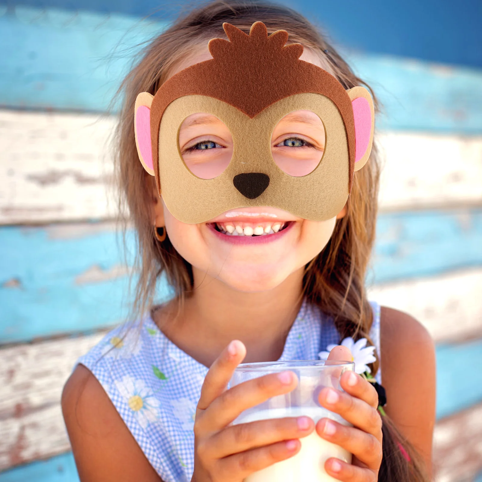 

12pcs Kids Felt Animal Masks Funny Halloween Party Costume Cartoon Mask Decoration Reusable Cosplay Face Cute Mask for Carnival