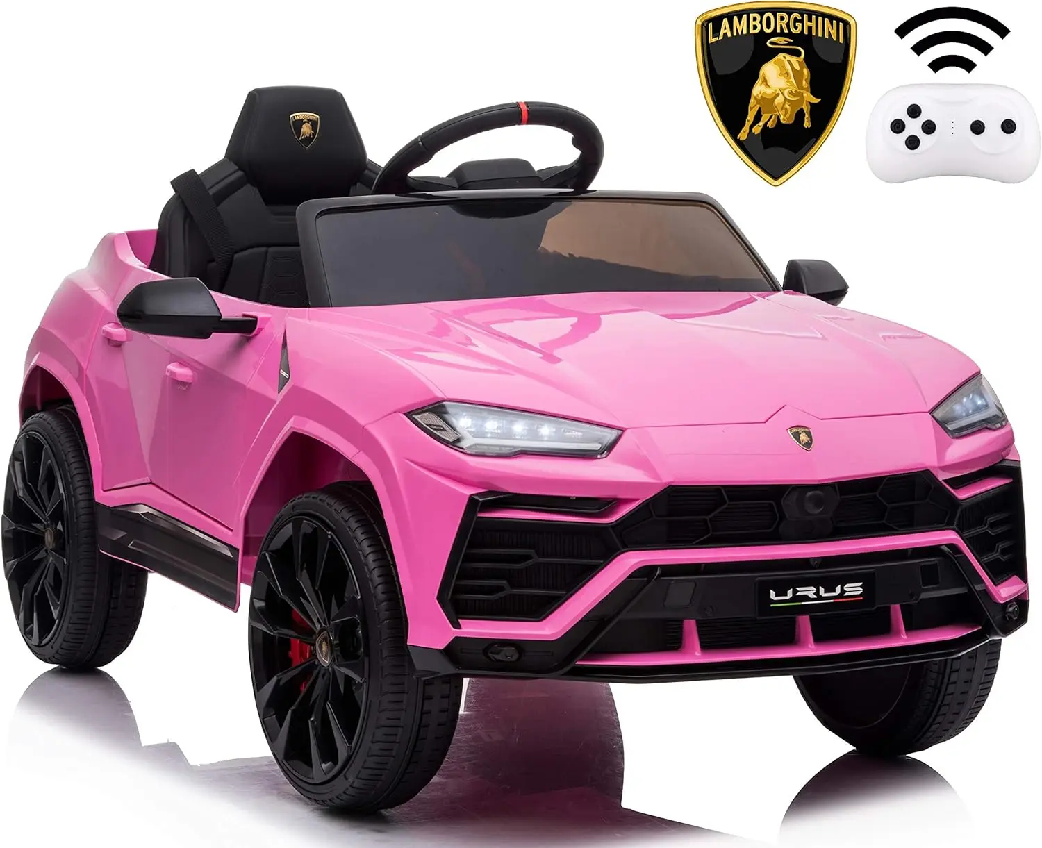 Licensed Urus Ride On Truck Car Toy, 12V Battery Powered Electric 4 Wheels Kids Toys w/Parent Remote Control, Foot Pedal, Music,