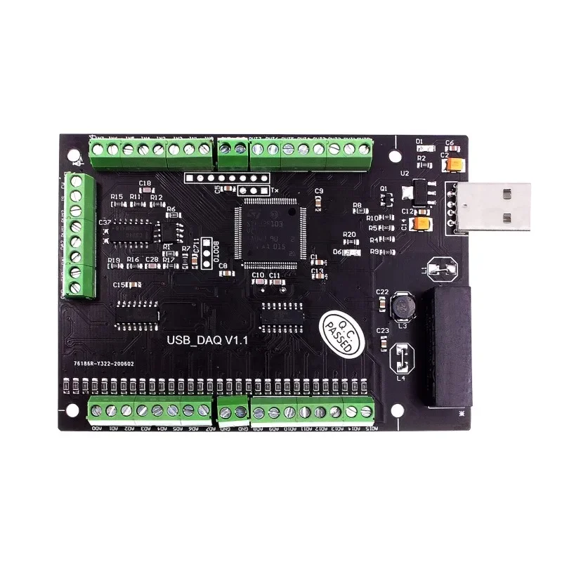 Acquisition Card USB DAQ V1.1-16 Channel Single-ended 12-bit AD Analog 100K Sampling LabVIEW Module