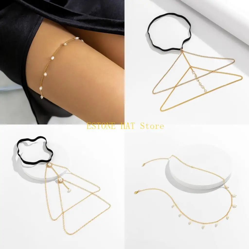 

49MF Женская цепочка на бедро со стразами нескольких типов, женская цепочка на ногу для летнего бара, ночного клуба