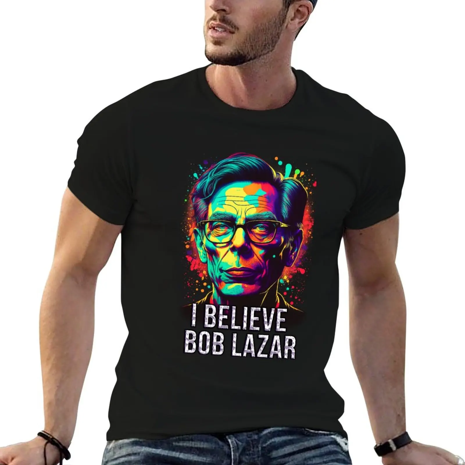 I Believe Bob Lazar T-Shirt new edition vintage mens graphic t-shirts anime