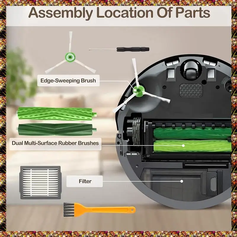 BTCL для Irobot Roomba серии E/I/J, E5 E6 I6 I7 + J7 +/Plus запасные части основная боковая щетка Hepa фильтр швабра тканевые аксессуары