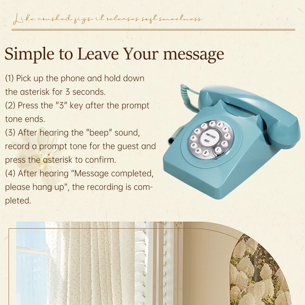 Audio Book Retro Audio Message Record Wedding Phone Customized with Voicemail Best Wishes Suitable for Bridal Shower