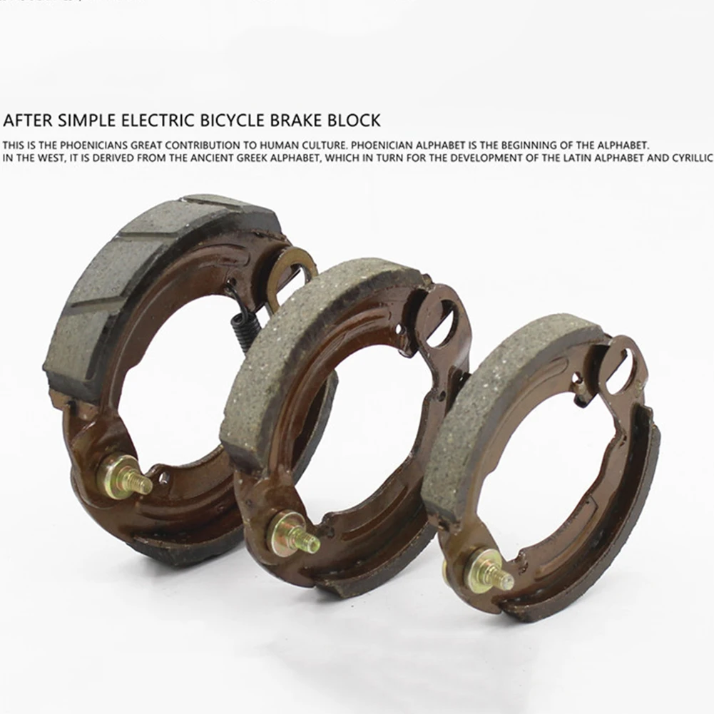 Ebike Brake Pads Scooter Oxidation Resistance Stainless Metal 90-110 Type Brake Shoes Heat Resistance High Strength