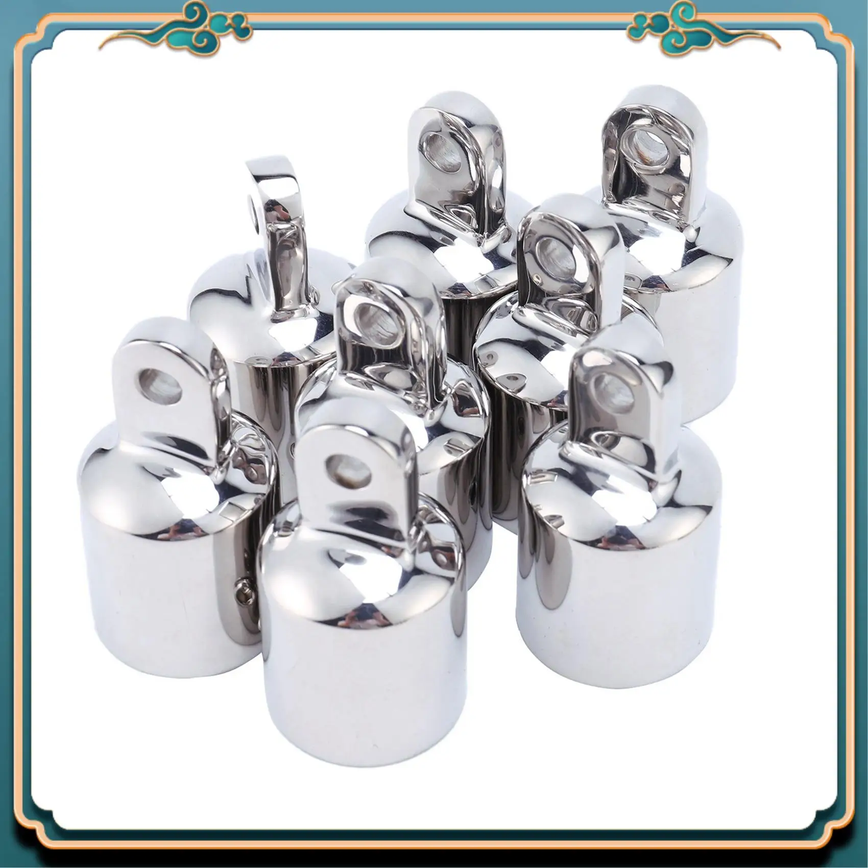 

ABMV-2X Boat Accessories Marine 316 Stainless Steel 4-Bow Bimini Top Boat Stainless Steel Fittings Marine Hardware Set-(22Mm)
