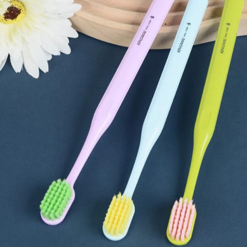 16-Pack Random Color Toothbrushes in a Bucket, Gentle on Gums, Daily Household Use Toothbrushes, Valentine's Day and Easter Gifts, Dopamine Color Series Toothbrushes, Extra-Wide Head, Soft Bristles for Adults, Family Toothbrushes