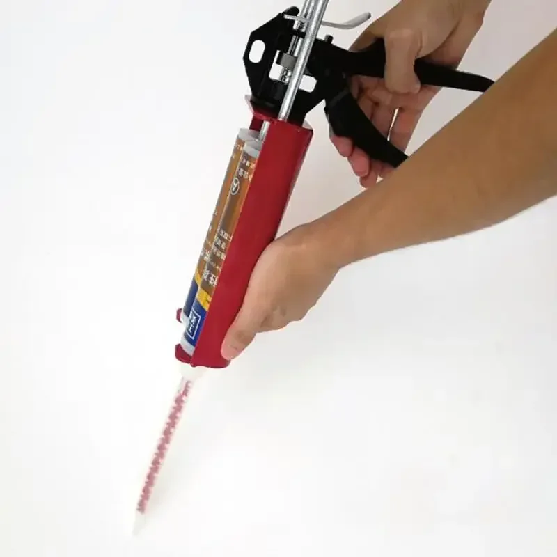 400ml Steel Dual Component Cartridge Gun Applicator Hydraulic Manual Glue Gun Caulk Gun for Ceramic Tile Seam Home Repair