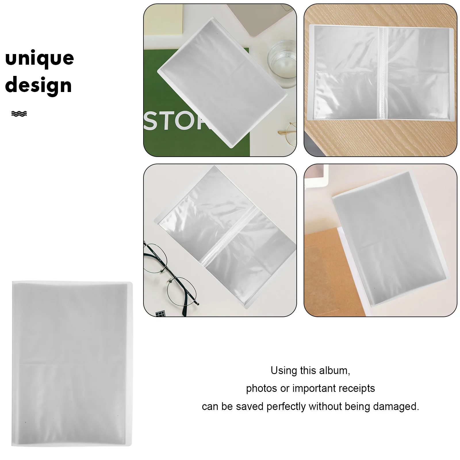 ألبوم صور كتاب ألبوم صور صغير محمول لبطاقات التذاكر إيصالات تخزين تذكار سجل القصاصات ذكريات الأسرة هدية #1