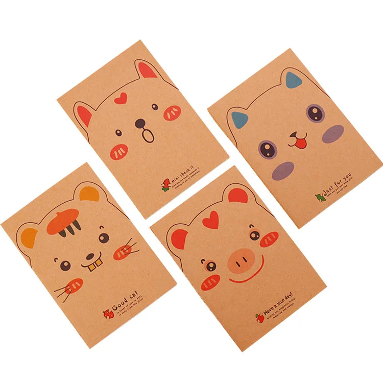 10pcs/lot Kraft Paper Retro 64K Small Notebook, Mini Pocket Notepad, Blank Inner Page, Car Line Book, Student Gifts