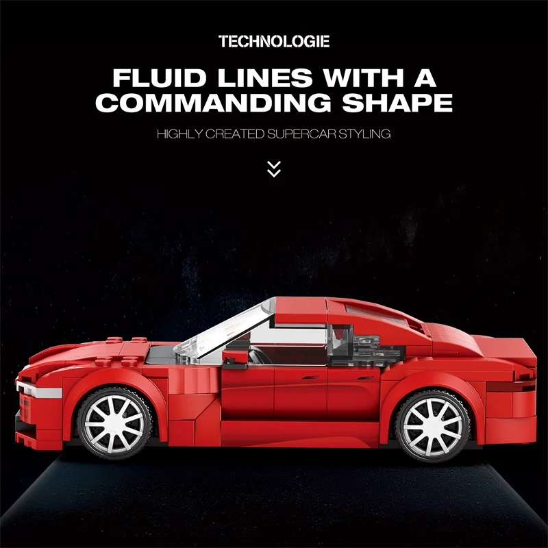 Coche 820, Modelo a Escala 1:24, 305 Piezas, Bloques de Construcción MOC, Ciudad Creativa, Ladrillos de Experiencia, Juguetes Educativos Técnicos para Niños, Regalo