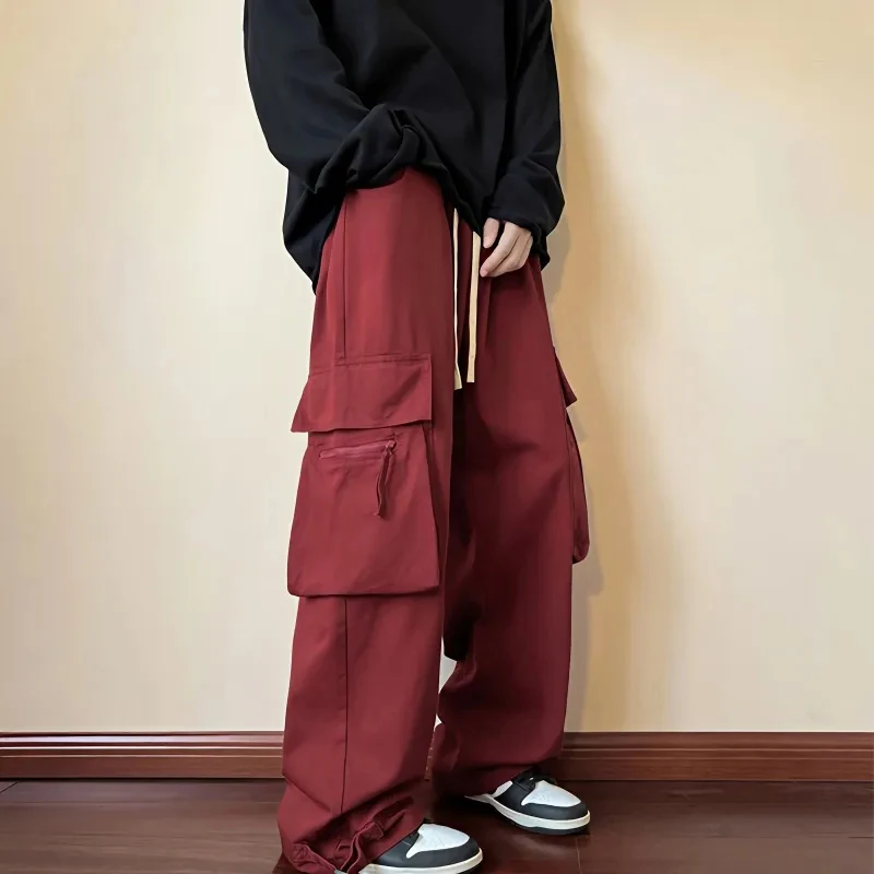 MEXZT 4Xl Y2K البضائع السراويل النساء الهيب هوب الشارع الشهير فضفاض Sweatpants عادية المتضخم جيوب واسعة الساق فضفاض الرباط بنطلون