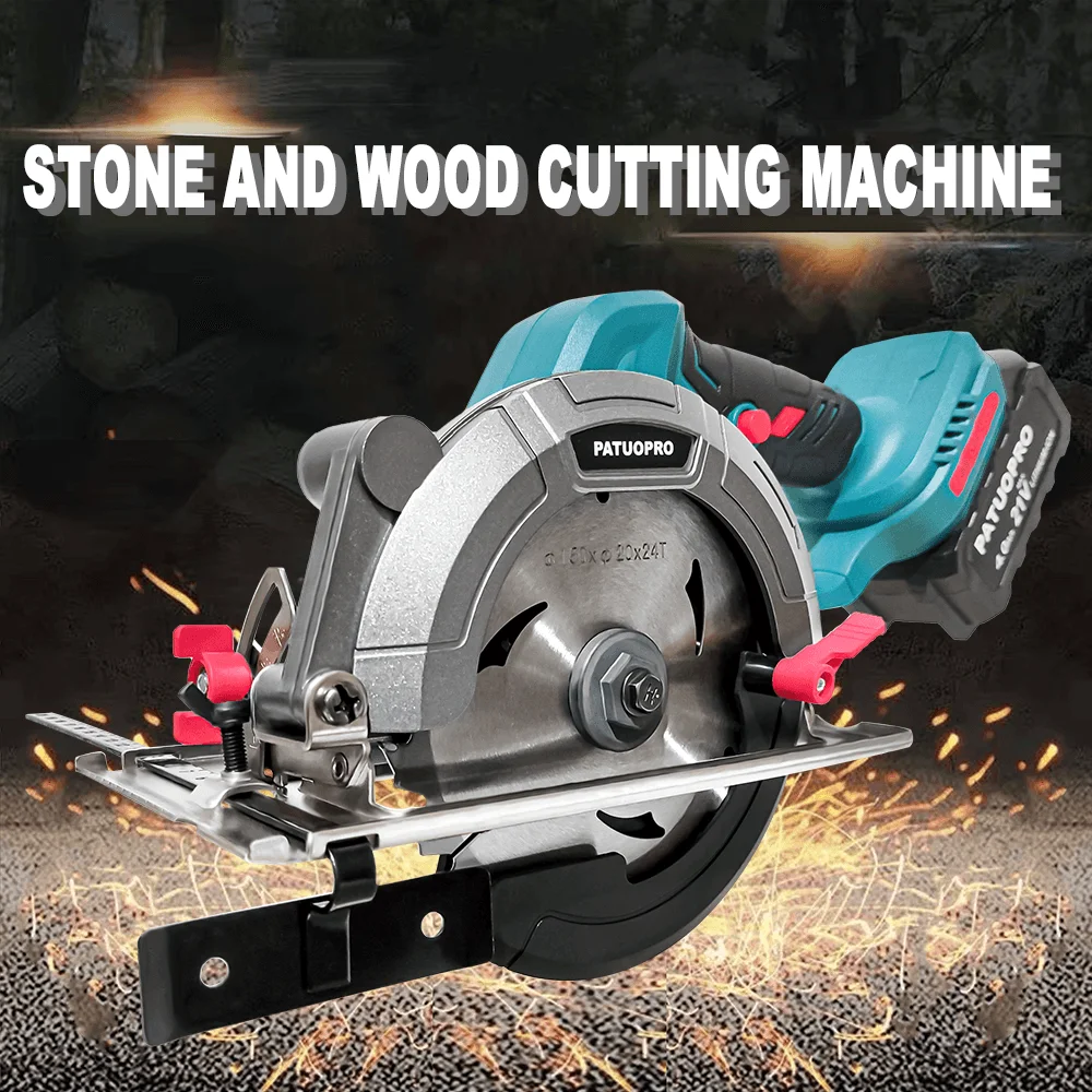 150mm Brushless Cordless Circular Saw 6 Inch Handheld Electric Saw Adjustable Angle For Wood Stone Metal Fit Makita 18V Battery