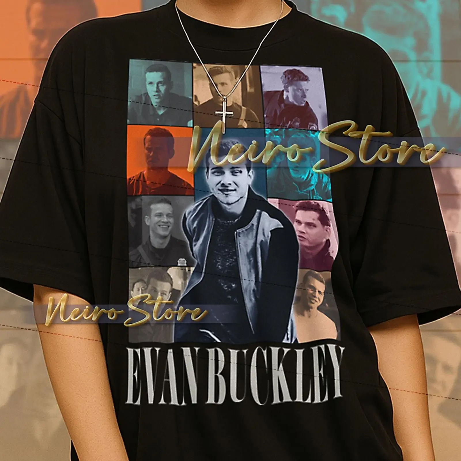Retro Evan Buckley Bootleg T Shirt Vintage 90s Character Casual  Streetwear Top For Fans vintage Washed Unisex