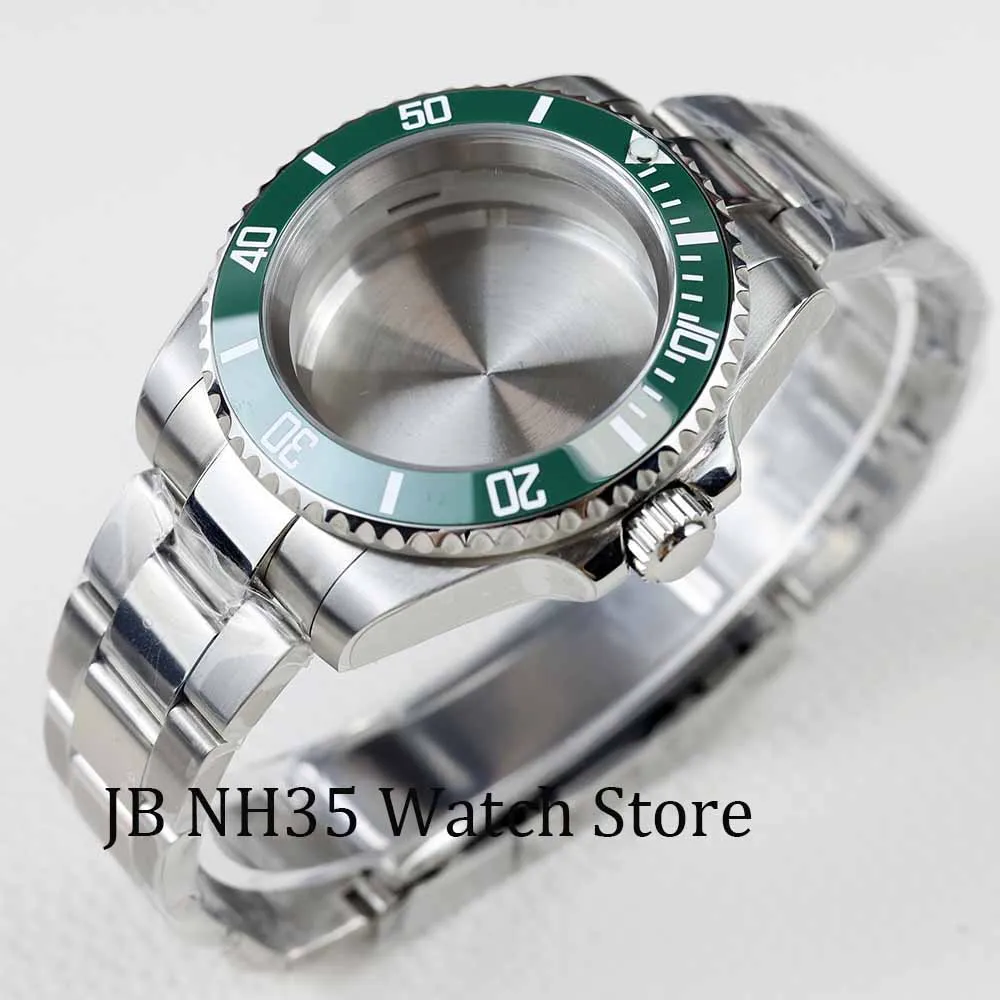 high quality NH35 Watch Case sapphire stainless steel polish oyster watchband fit NH35 NH36 movement 28.5mm dial Submariner