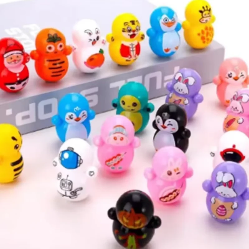 

20pcs 3x3.6cm Mini Tumbler Toys,Mini Animal Toy Party Favors Toy for Kids Birthday Party Toys Self-righting Doll Bulk Toys