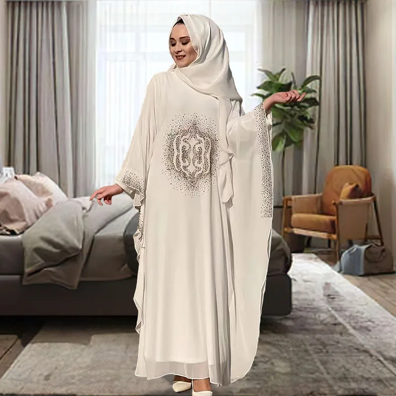 عبايات للنساء دبي فاخر شيفون بوبو فساتين راقية إسلامية وشاح قفطان مغربي لحفلات الزفاف والمناسبات الجلابة فام