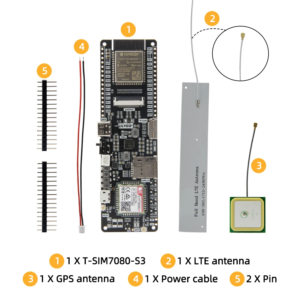 carte-de-developpement-t-sim7080g-s3-esp32-s3-sim7080-prend-en-charge-cat-m-nb-iot-wifi-bluetooth-50-avec-gps-flash-16-mo-psram-8-mo